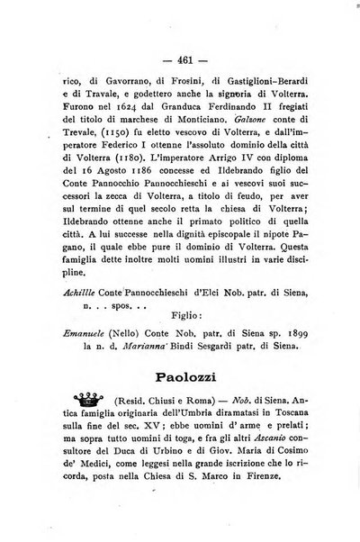 Il libro d'oro della Toscana pubblicazione dell'Ufficio araldico, Archivio genealogico di Firenze