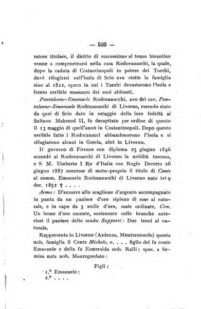 Il libro d'oro della Toscana pubblicazione dell'Ufficio araldico, Archivio genealogico di Firenze