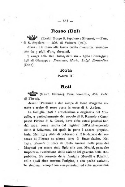 Il libro d'oro della Toscana pubblicazione dell'Ufficio araldico, Archivio genealogico di Firenze