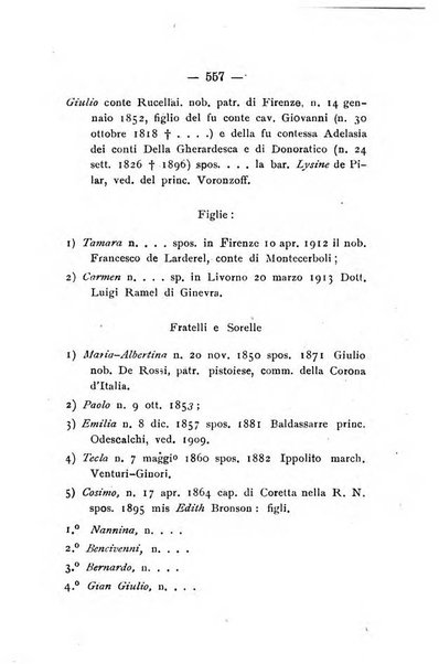 Il libro d'oro della Toscana pubblicazione dell'Ufficio araldico, Archivio genealogico di Firenze