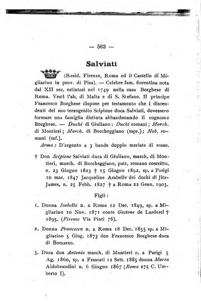 Il libro d'oro della Toscana pubblicazione dell'Ufficio araldico, Archivio genealogico di Firenze