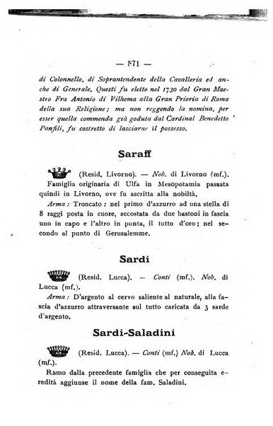 Il libro d'oro della Toscana pubblicazione dell'Ufficio araldico, Archivio genealogico di Firenze