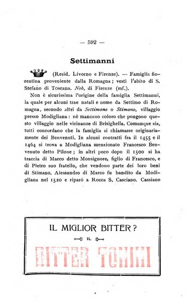 Il libro d'oro della Toscana pubblicazione dell'Ufficio araldico, Archivio genealogico di Firenze