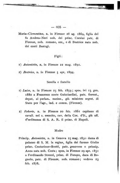 Il libro d'oro della Toscana pubblicazione dell'Ufficio araldico, Archivio genealogico di Firenze