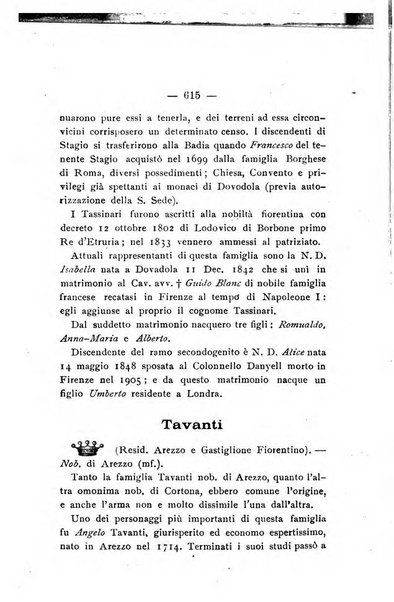 Il libro d'oro della Toscana pubblicazione dell'Ufficio araldico, Archivio genealogico di Firenze