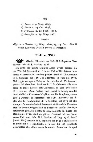 Il libro d'oro della Toscana pubblicazione dell'Ufficio araldico, Archivio genealogico di Firenze