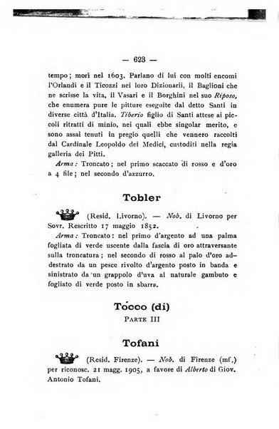 Il libro d'oro della Toscana pubblicazione dell'Ufficio araldico, Archivio genealogico di Firenze