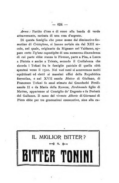 Il libro d'oro della Toscana pubblicazione dell'Ufficio araldico, Archivio genealogico di Firenze