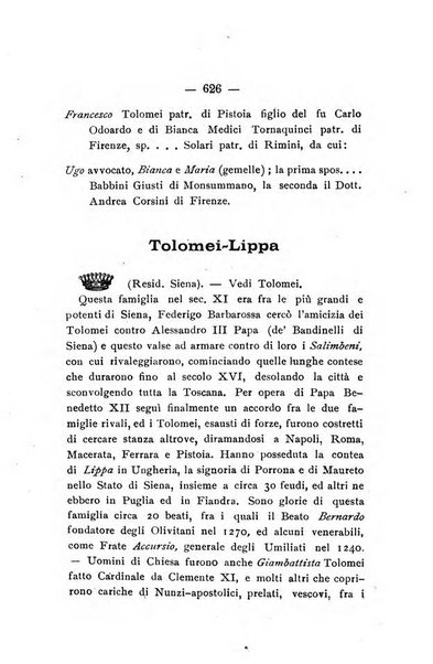 Il libro d'oro della Toscana pubblicazione dell'Ufficio araldico, Archivio genealogico di Firenze