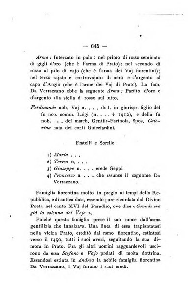 Il libro d'oro della Toscana pubblicazione dell'Ufficio araldico, Archivio genealogico di Firenze