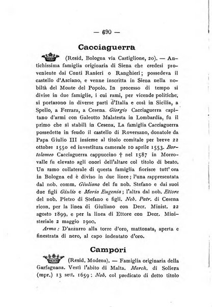 Il libro d'oro della Toscana pubblicazione dell'Ufficio araldico, Archivio genealogico di Firenze