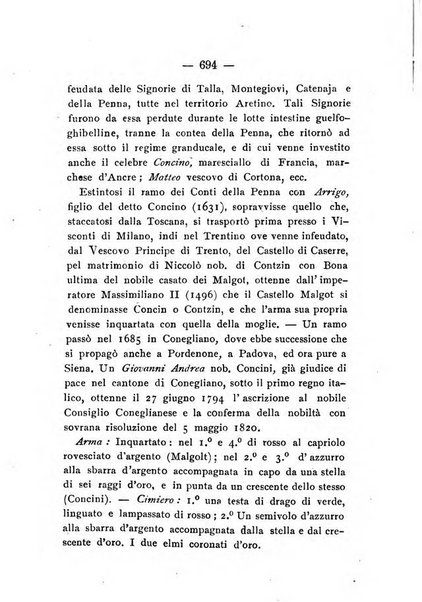 Il libro d'oro della Toscana pubblicazione dell'Ufficio araldico, Archivio genealogico di Firenze