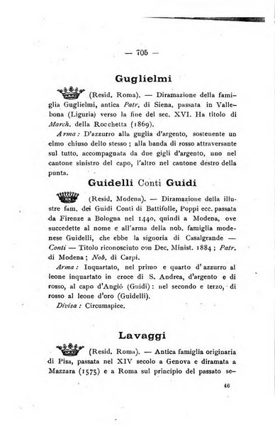 Il libro d'oro della Toscana pubblicazione dell'Ufficio araldico, Archivio genealogico di Firenze