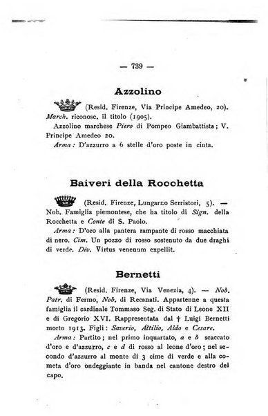 Il libro d'oro della Toscana pubblicazione dell'Ufficio araldico, Archivio genealogico di Firenze