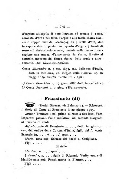 Il libro d'oro della Toscana pubblicazione dell'Ufficio araldico, Archivio genealogico di Firenze