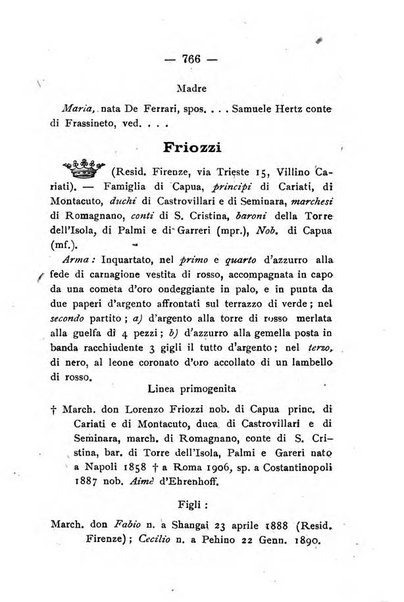 Il libro d'oro della Toscana pubblicazione dell'Ufficio araldico, Archivio genealogico di Firenze