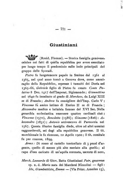 Il libro d'oro della Toscana pubblicazione dell'Ufficio araldico, Archivio genealogico di Firenze