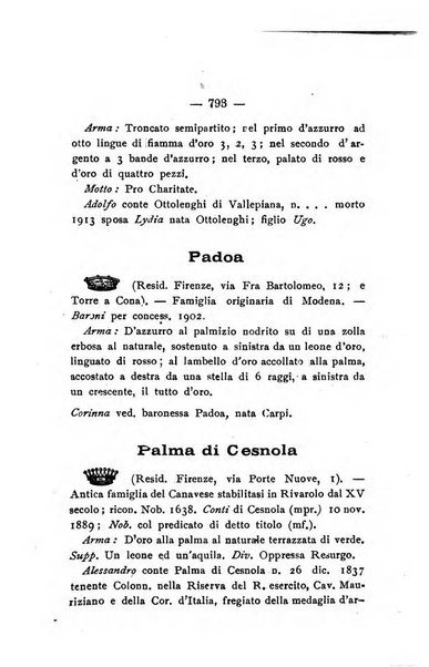 Il libro d'oro della Toscana pubblicazione dell'Ufficio araldico, Archivio genealogico di Firenze