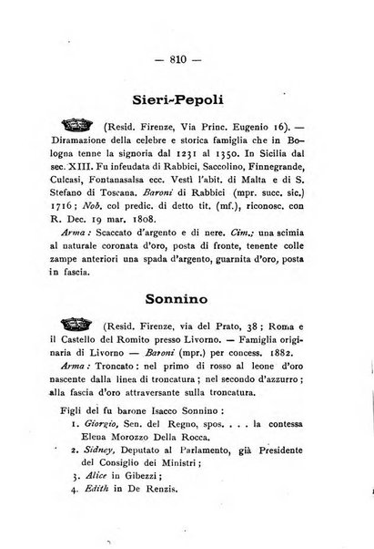 Il libro d'oro della Toscana pubblicazione dell'Ufficio araldico, Archivio genealogico di Firenze