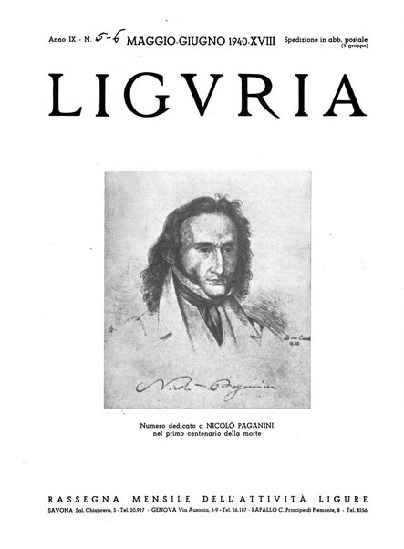 Liguria rassegna mensile dell'attività ligure