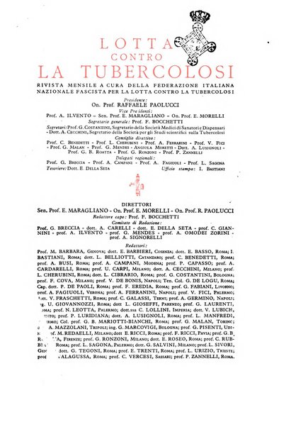 Lotta contro la tubercolosi rivista mensile