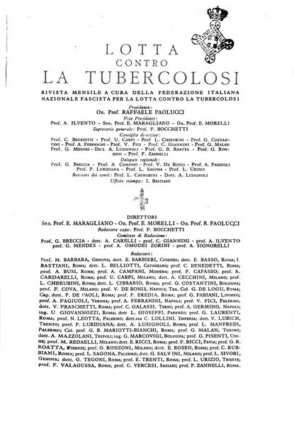 Lotta contro la tubercolosi rivista mensile