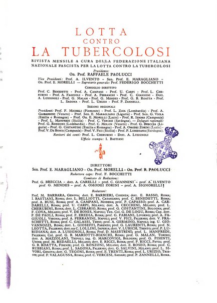 Lotta contro la tubercolosi rivista mensile