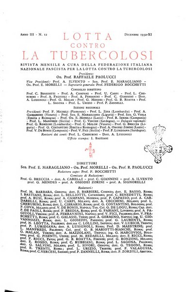 Lotta contro la tubercolosi rivista mensile