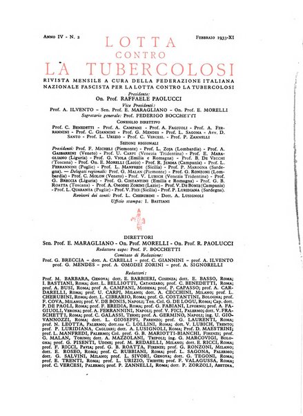 Lotta contro la tubercolosi rivista mensile