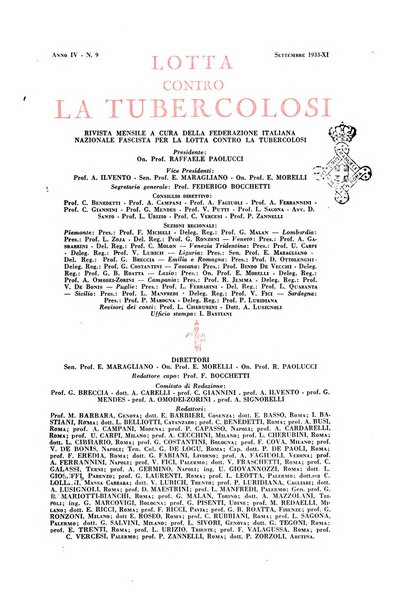 Lotta contro la tubercolosi rivista mensile