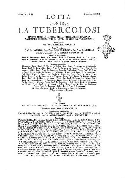 Lotta contro la tubercolosi rivista mensile