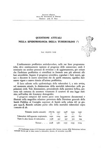 Lotta contro la tubercolosi rivista mensile