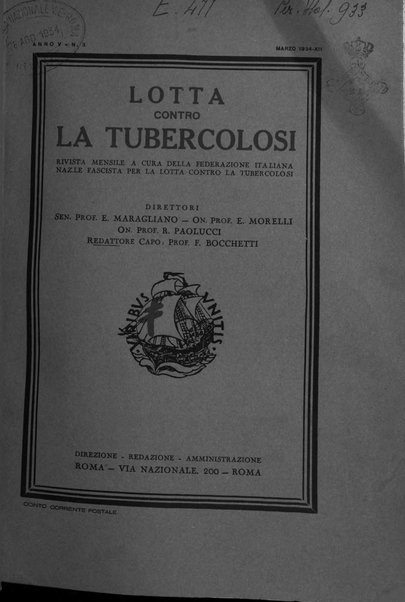 Lotta contro la tubercolosi rivista mensile