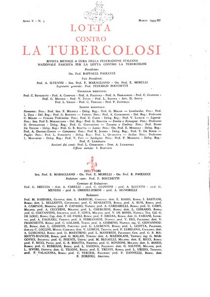 Lotta contro la tubercolosi rivista mensile