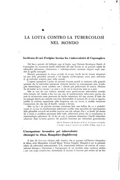 Lotta contro la tubercolosi rivista mensile