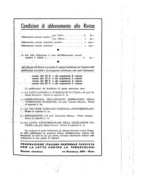 Lotta contro la tubercolosi rivista mensile