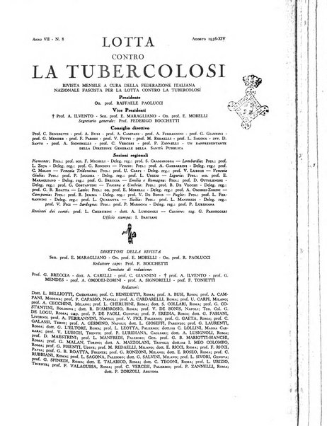 Lotta contro la tubercolosi rivista mensile