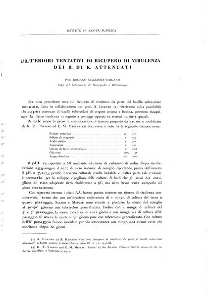 Lotta contro la tubercolosi rivista mensile