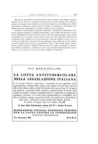 Lotta contro la tubercolosi rivista mensile