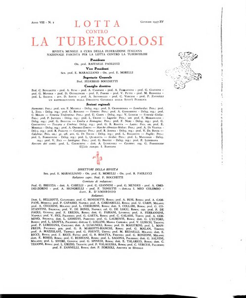 Lotta contro la tubercolosi rivista mensile