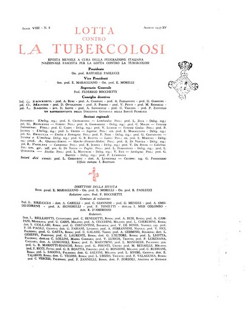 Lotta contro la tubercolosi rivista mensile