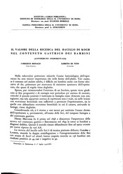 Lotta contro la tubercolosi rivista mensile