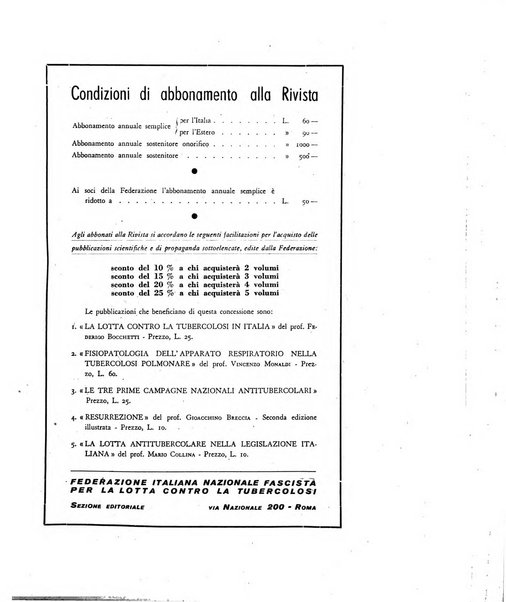 Lotta contro la tubercolosi rivista mensile