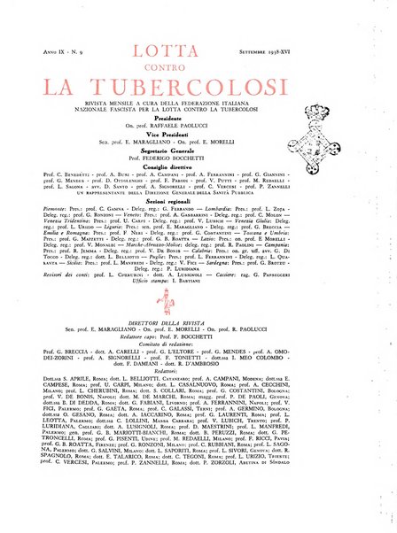 Lotta contro la tubercolosi rivista mensile