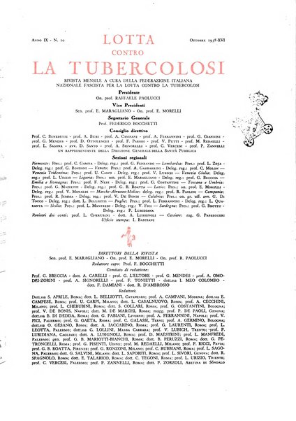 Lotta contro la tubercolosi rivista mensile