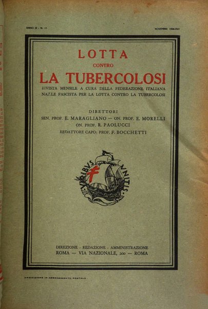 Lotta contro la tubercolosi rivista mensile