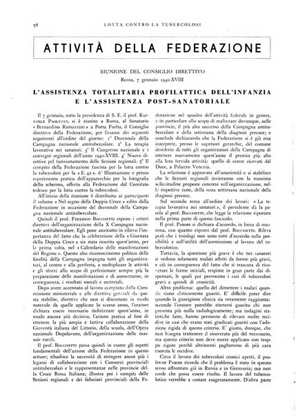 Lotta contro la tubercolosi rivista mensile