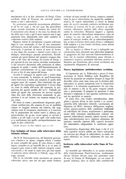 Lotta contro la tubercolosi rivista mensile