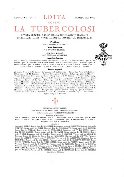 Lotta contro la tubercolosi rivista mensile