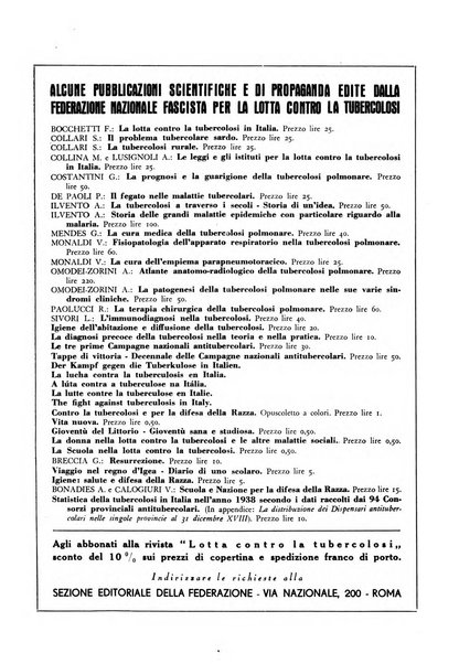 Lotta contro la tubercolosi rivista mensile